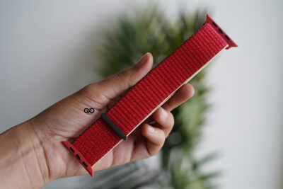 Sweet Red Sports Loop for Apple Watch 44MM 45MM Series 4 5 6 7 8 9 SE SE 2 Gen