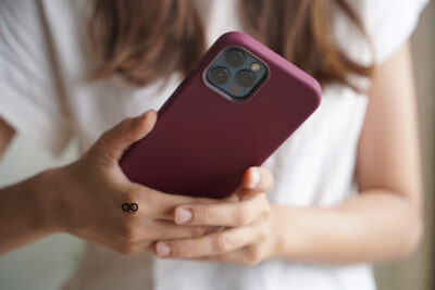 Wine Red Genuine Silicone Case For iPhone 12 Pro Max