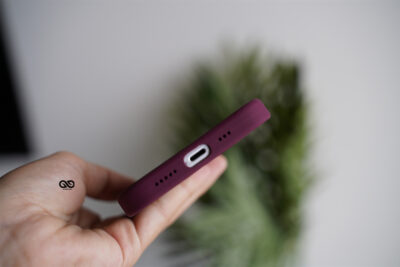 Wine Red Genuine Silicone Case For iPhone 12 Pro Max