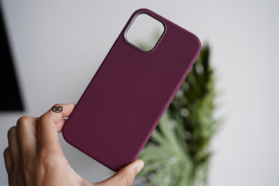 Wine Red Genuine Silicone Case For iPhone 12 Pro Max
