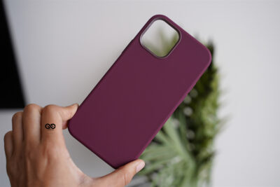Wine Red Genuine Silicone Case For iPhone 12 Pro Max