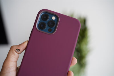 Wine Red Genuine Silicone Case For iPhone 12 Pro Max