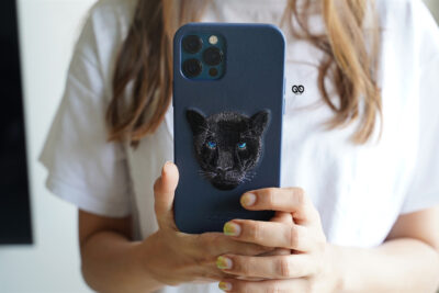 Black Panther Leather Case - Blue For iPhone 12 Pro Max