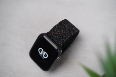 Black Unity Braided Solo Loop For Apple Watch 44MM 45MM 46MM Series 4 5 6 7 8 9 10 11 (SE 2 3 Gen)