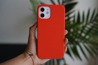 Blaze Orange Genuine Silicone Case For iPhone 12 Mini