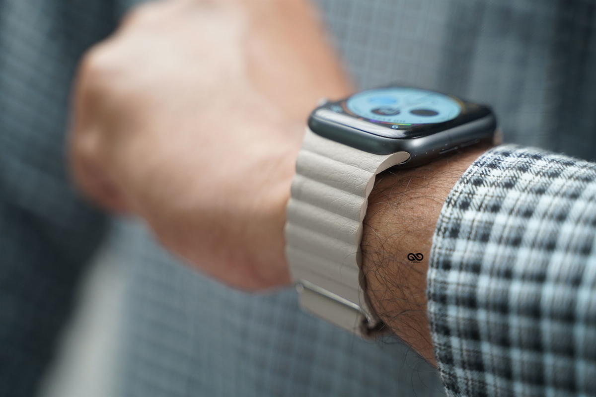 Soft Beige Magnetic Leather Loop for Apple Watch 42MM 41MM 40MM Series 4 5 6 7 8 9 10 11 SE SE 2 Gen 4 Soft Beige Magnetic Leather Loop for Apple Watch 42MM 41MM 40MM Series 4 5 6 7 8 9 10 11 SE SE 2 Gen - Image 4