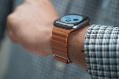 Saddle Tan Magnetic Leather Loop for Apple Watch 42MM 41MM 40MM Series 4 5 6 7 8 9 10 11 SE SE 2 Gen