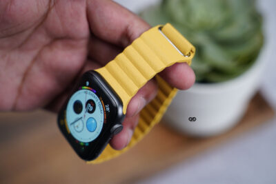 Lemon Yellow Magnetic Leather Loop For Apple Watch 42MM 41MM 40MM Series 4 5 6 7 8 9 10 11 SE SE 2 Gen