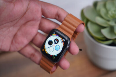 Saddle Tan Magnetic Leather Loop for Apple Watch 42MM 41MM 40MM Series 4 5 6 7 8 9 10 11 SE SE 2 Gen