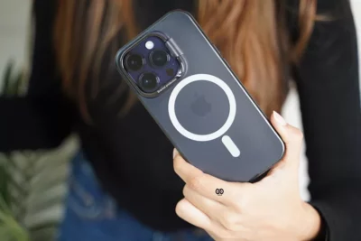 Smoky Black Magsafe Matte Finish Case with Kickstand Ring Feature