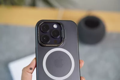 Smoky Black Magsafe Matte Finish Case with Kickstand Ring Feature