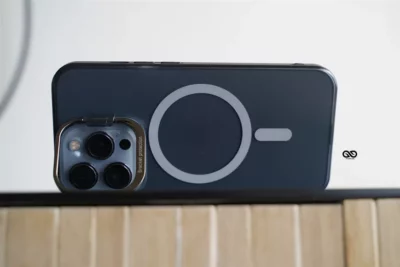 Smoky Black Magsafe Matte Finish Case with Kickstand Ring Feature