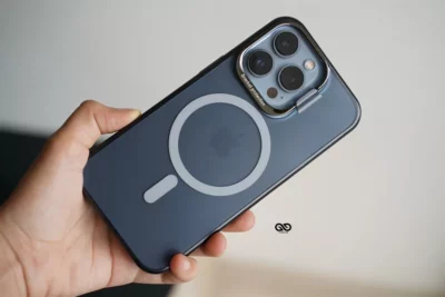 Smoky Black Magsafe Matte Finish Case with Kickstand Ring Feature