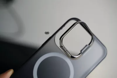 Smoky Black Magsafe Matte Finish Case with Kickstand Ring Feature