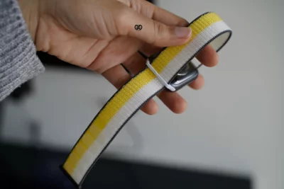 Oat Milk/Lemon Zest Sports Loop for Apple Watch 45 mm 44 mm 42 mm 49mm Series 1 2 3 4 5 6 7 SE 8 Ultra