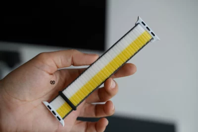 Oat Milk/Lemon Zest Sports Loop for Apple Watch 45 mm 44 mm 42 mm 49mm Series 1 2 3 4 5 6 7 SE 8 Ultra