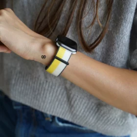 Oat Milk/Lemon Zest Sports Loop for Apple Watch 45 mm 44 mm 42 mm 49mm Series 1 2 3 4 5 6 7 SE 8 Ultra