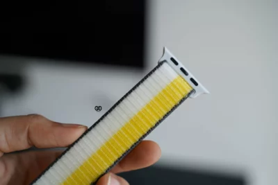 Oat Milk/Lemon Zest Sports Loop for Apple Watch 45 mm 44 mm 42 mm 49mm Series 1 2 3 4 5 6 7 SE 8 Ultra