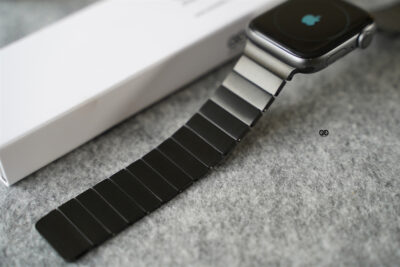 Black Link Strap with Magnetic Closure for Apple Watch 44MM 45MM 46MM Series 4 5 6 7 8 9 10 11 12 SE SE2 SE3 Gen - Image 15