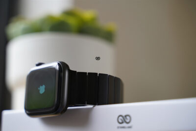 Black Link Strap with Magnetic Closure for Apple Watch 44MM 45MM 46MM Series 4 5 6 7 8 9 10 11 12 SE SE2 SE3 Gen - Image 18