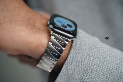 Silver Glossy Matte Link Strap For Apple Watch 42MM 41MM 40MM Series 4 5 6 7 8 9 10 SE SE 2 Gen