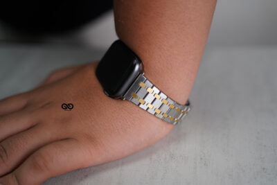 Stainless Steel Metal Chain Strap For Apple Watch 44MM 45MM 46MM Series 4 5 6 7 8 9 10 11 (SE 2 3 Gen)