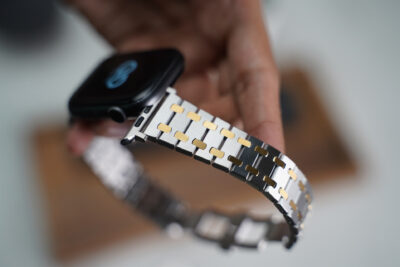 Stainless Steel Metal Chain Strap For Apple Watch 44MM 45MM 46MM Series 4 5 6 7 8 9 10 11 (SE 2 3 Gen)