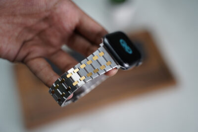 Stainless Steel Metal Chain Strap For Apple Watch 44MM 45MM 46MM Series 4 5 6 7 8 9 10 11 (SE 2 3 Gen)