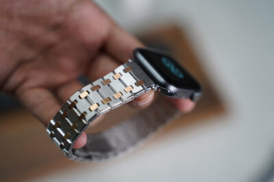 Stainless Steel Metal Chain Strap For Apple Watch 44MM 45MM 46MM Series 4 5 6 7 8 9 10 11 (SE 2 3 Gen)