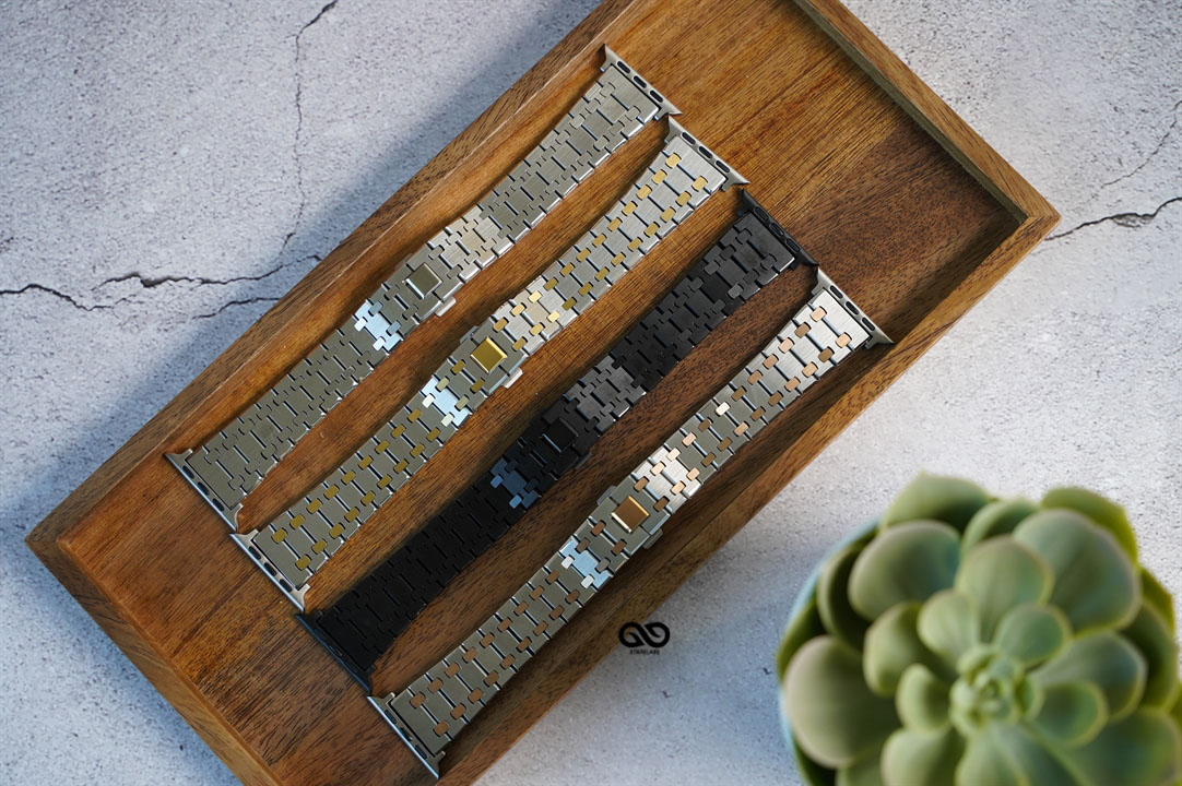 Stainless Steel Metal Chain Strap For Apple Watch 44MM 45MM 46MM Series 4 5 6 7 8 9 10 11 (SE 2 3 Gen)