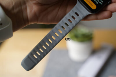 Powder Grey Waterproof Silicone Sports Bands for Apple Watch 42MM 41MM 40MM Series 4 5 6 7 8 9 10 11 SE SE 2 Gen