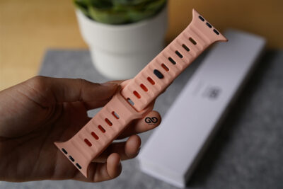 Pink Waterproof Silicone Sports Bands for Apple Watch 42MM 41MM 40MM Series 4 5 6 7 8 9 10 SE SE 2 Gen