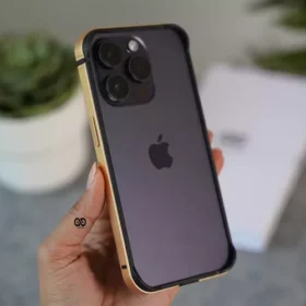 Copper Gold Fiber Bumper for iPhone 14 Pro Max (Bumper, not a Case)