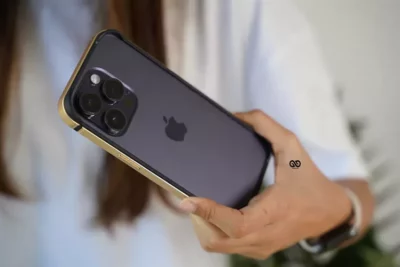 Copper Gold Fiber Bumper for iPhone 14 Pro Max (Bumper, not a Case)