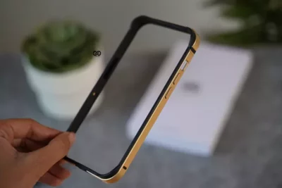 Copper Gold Fiber Bumper for iPhone 14 Pro Max (Bumper, not a Case)