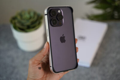 Silver Fiber Bumper for iPhone 14 Pro (Bumper, not a Case)