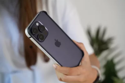 Silver Fiber Bumper for iPhone 14 Pro (Bumper, not a Case)