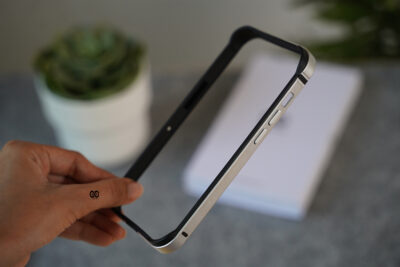 Silver Fiber Bumper for iPhone 14 Pro (Bumper, not a Case)