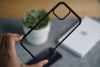 Black Transparent Drop Proof Sleek Case for iPhone 12