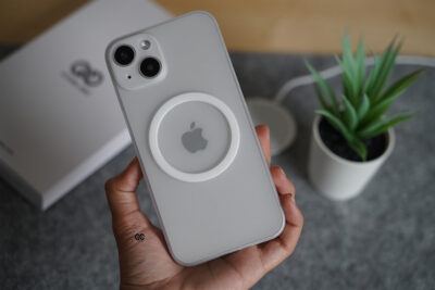 Frosted White Magsafe Ultra Thin Case for iPhone 14 Plus