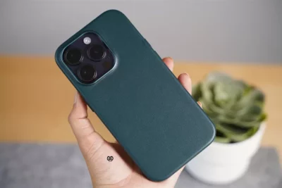 Jade Green MagSafe Vegan Leather Case For iPhone 14 Pro Max