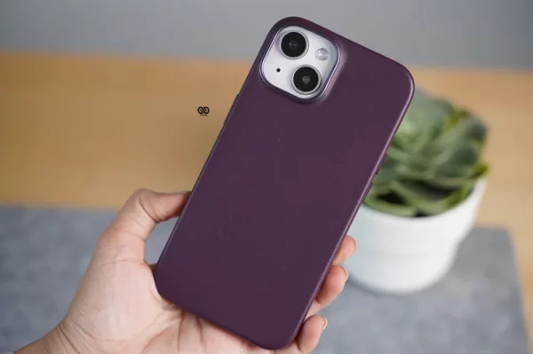 Deep Purple MagSafe Vegan Leather Case For iPhone 14 Plus