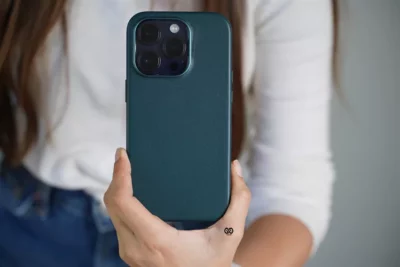 Jade Green MagSafe Vegan Leather Case For iPhone 14 Pro Max