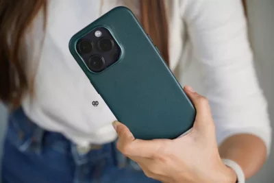 Jade Green MagSafe Vegan Leather Case For iPhone 14 Pro Max