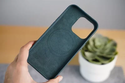 Jade Green MagSafe Vegan Leather Case For iPhone 14 Pro Max