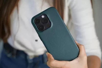 Jade Green MagSafe Vegan Leather Case For iPhone 14 Pro Max