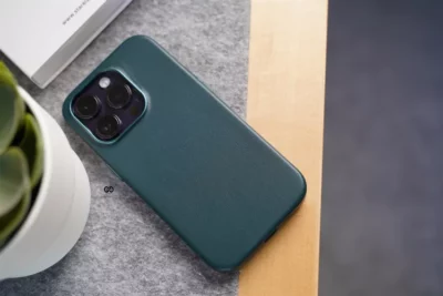 Jade Green MagSafe Vegan Leather Case For iPhone 14 Pro Max