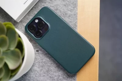 Jade Green MagSafe Vegan Leather Case For iPhone 14 Pro Max