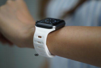 White Waterproof Silicone Sports Bands for Apple Watch 42MM 41MM 40MM Series 4 5 6 7 8 9 10 11 SE SE 2 Gen