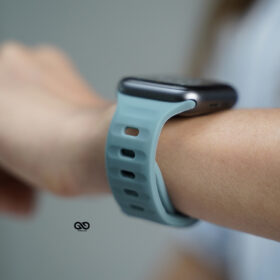 Sea Green Waterproof Silicone Sports Bands for Apple Watch 42MM 41MM 40MM Series 4 5 6 7 8 9 10 11 SE SE 2 Gen